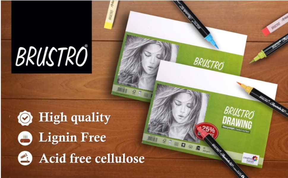 Brustro Sketching and Drawing Paper 200 GSM A4 product features