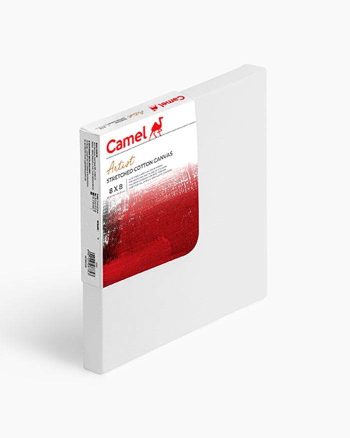 Camel stretched canvas 8" x 8" (20 x 20 cm), pack of 6