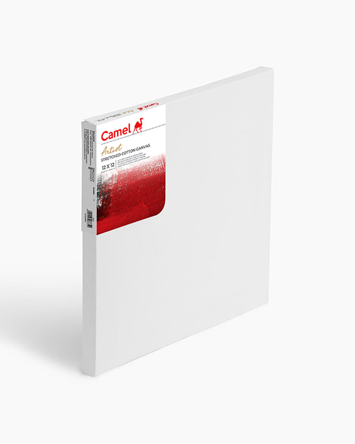 Camel stretched canvas 12" x 12" (30 x 30 cm), pack of 6
