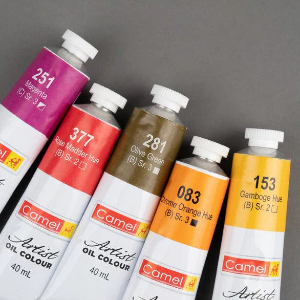 Camel Artist Oil Colours (individual tube of 40ml)