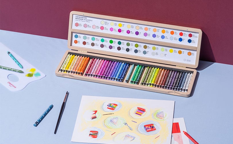 Caran d'Ache Neocolor II Aquarelle 50 Years limited-edition wooden box