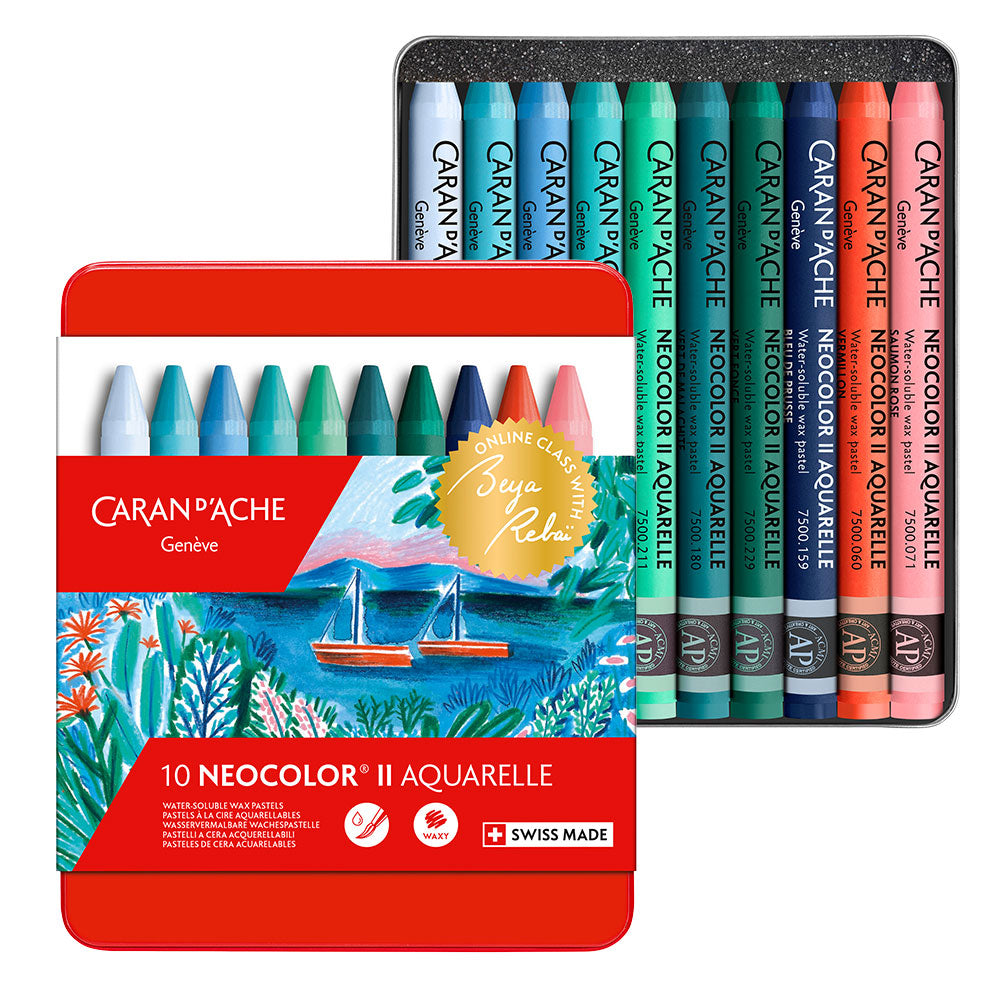 Caran d'Ache Neocolor II Beya Rebaï Cold Shades box of 10