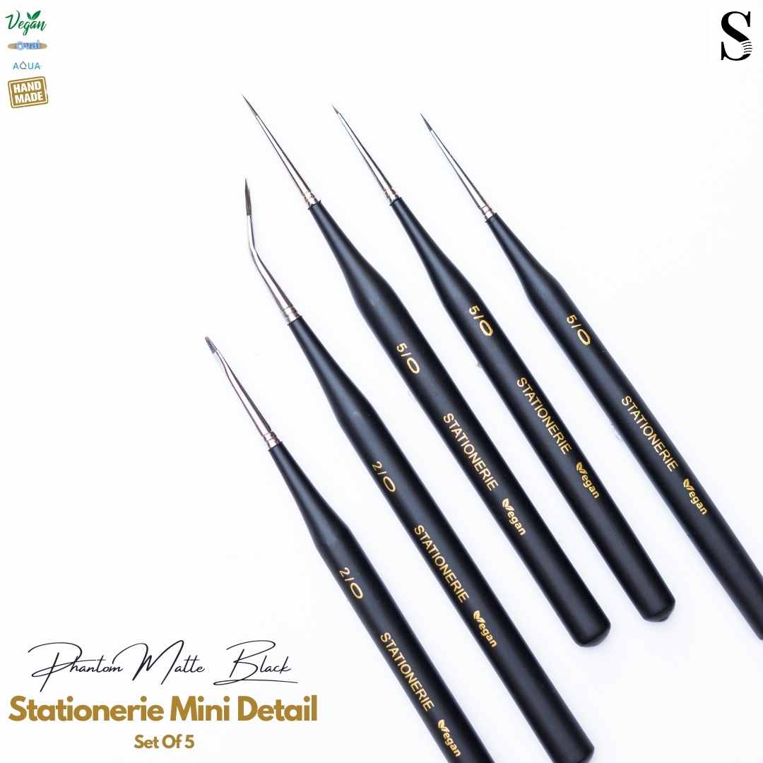 Stationerie Angled Ultramini Detailer Brush Set Of 5