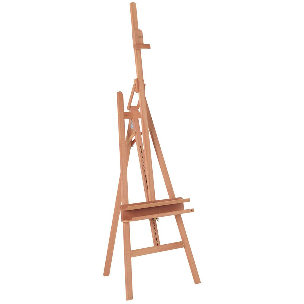 Brustro Artists' Lyre Heavy Weight Wooden Easel, Holds Canvases Upto 49"