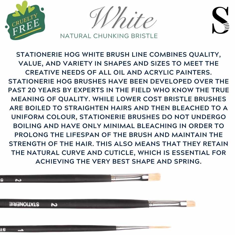 Stationerie Hake Brush 3” Chunking Hog White