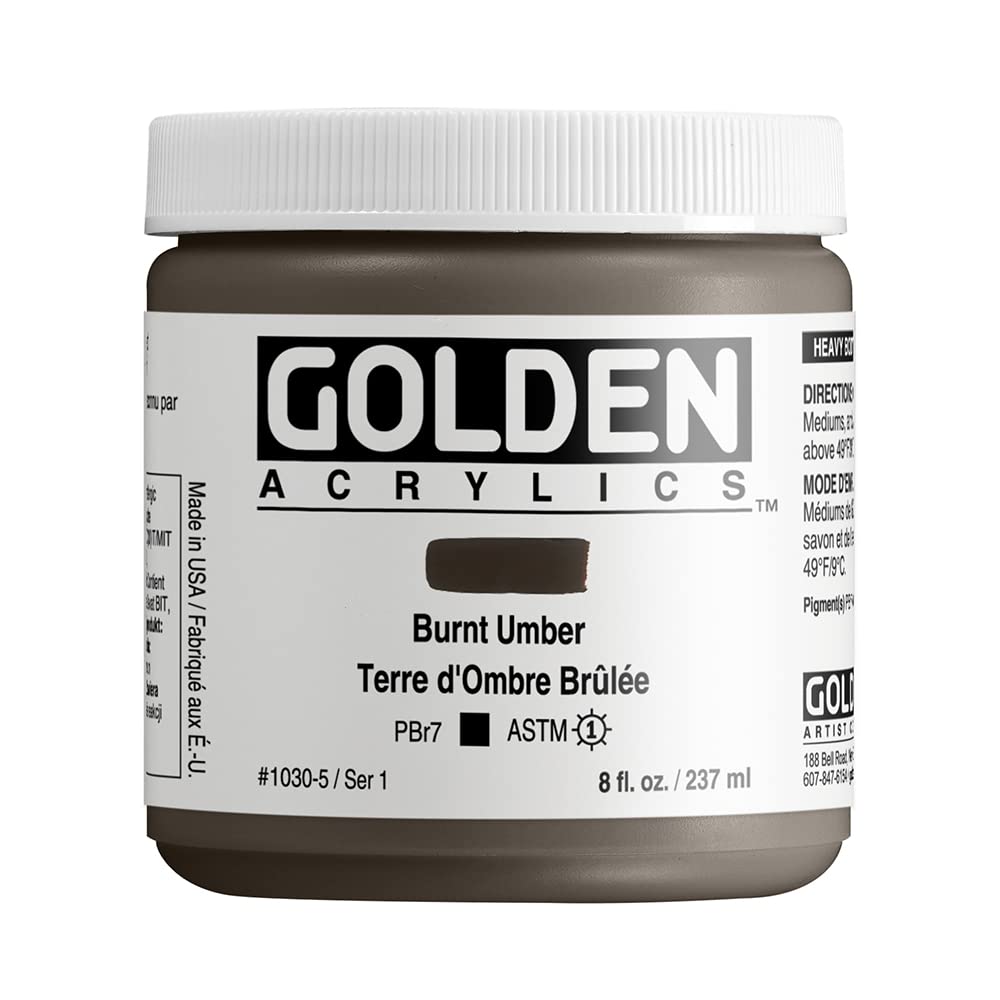 Golden Heavy Body Acrylic Colour 237 ml - Burnt Umber