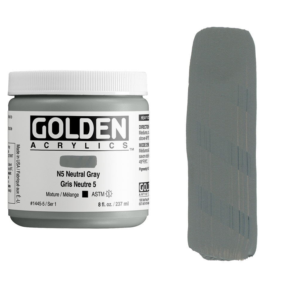 Golden Heavy Body Acrylic Colour 237 ml - Neutral Gray N5