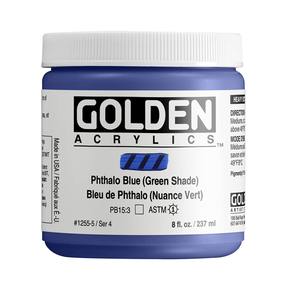Golden Heavy Body Acrylic Colour 237 ml - Phthalo Blue Green Shade
