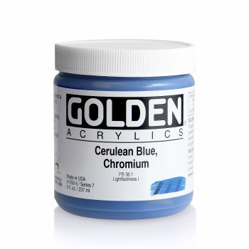 Golden Heavy Body Acrylic Colour 237 ml - Cerulean Blue Chromium