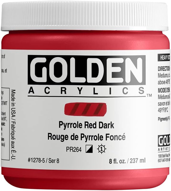 Golden Heavy Body Acrylic Colour 237 ml - Pyrrole Red Dark