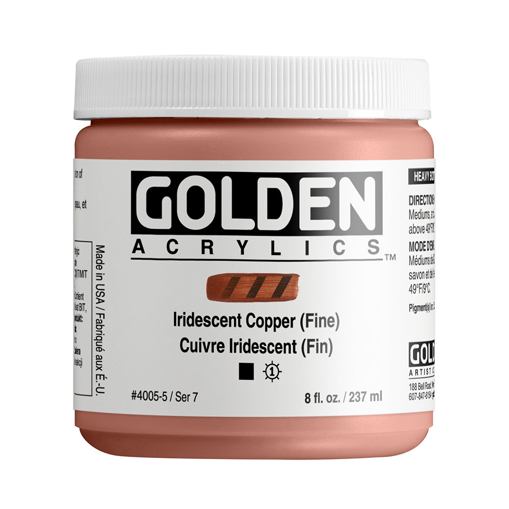 Golden Heavy Body Acrylic Colour 237 ml - Iridescent Copper Fine
