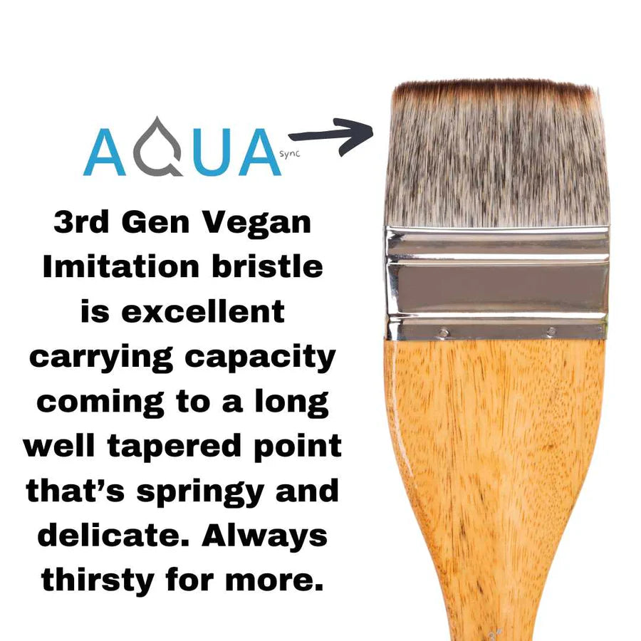 Stationerie Hake Brush 2 Inch (3rd Gen AquaSync Vegan Mix Media Soft Bristle)