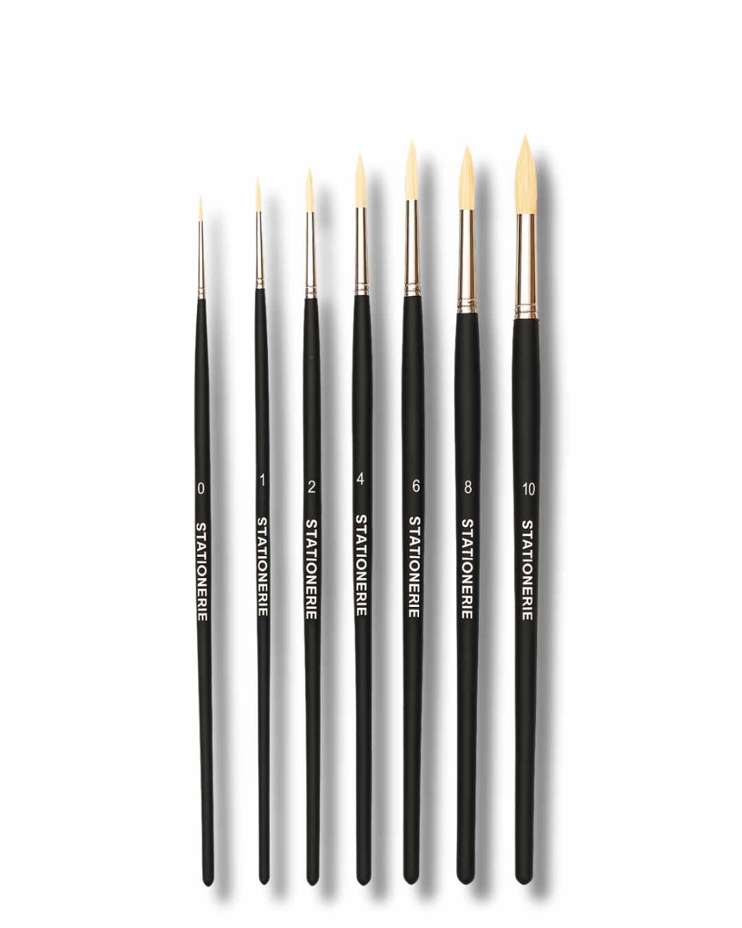 Stationerie Round Set Of 7 Chungking Hog White