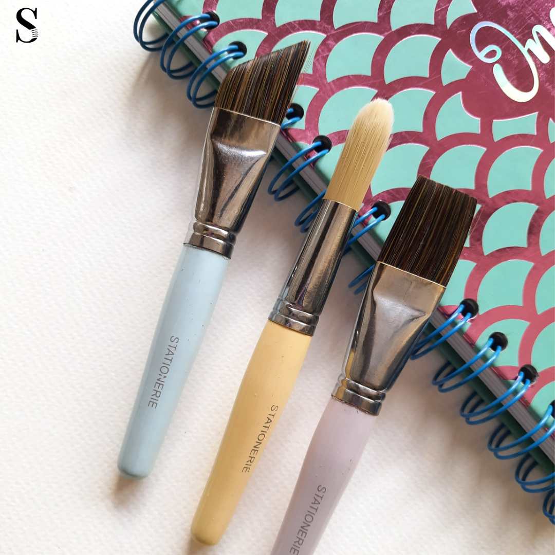 Stationerie Chubby Brushes | Ergonomically Designed for Kids & Multi Purpose Usage