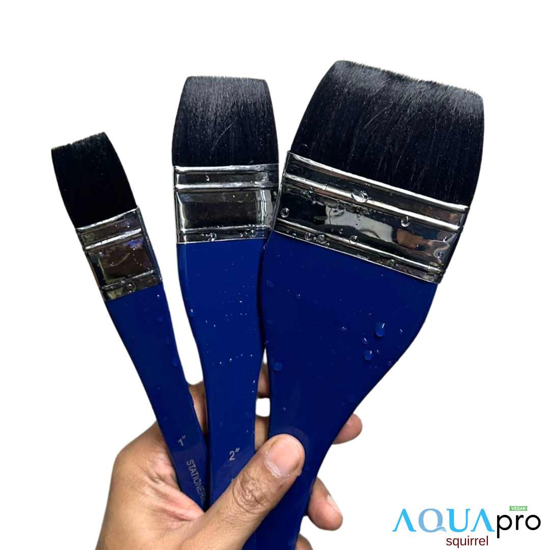 Stationerie Hake Brush 3'' Pure Synthetic Squirrel (Now In Matte Black)