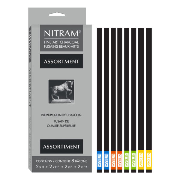 Nitram Assorted Charcoal Pack - 8 Sticks (700333)