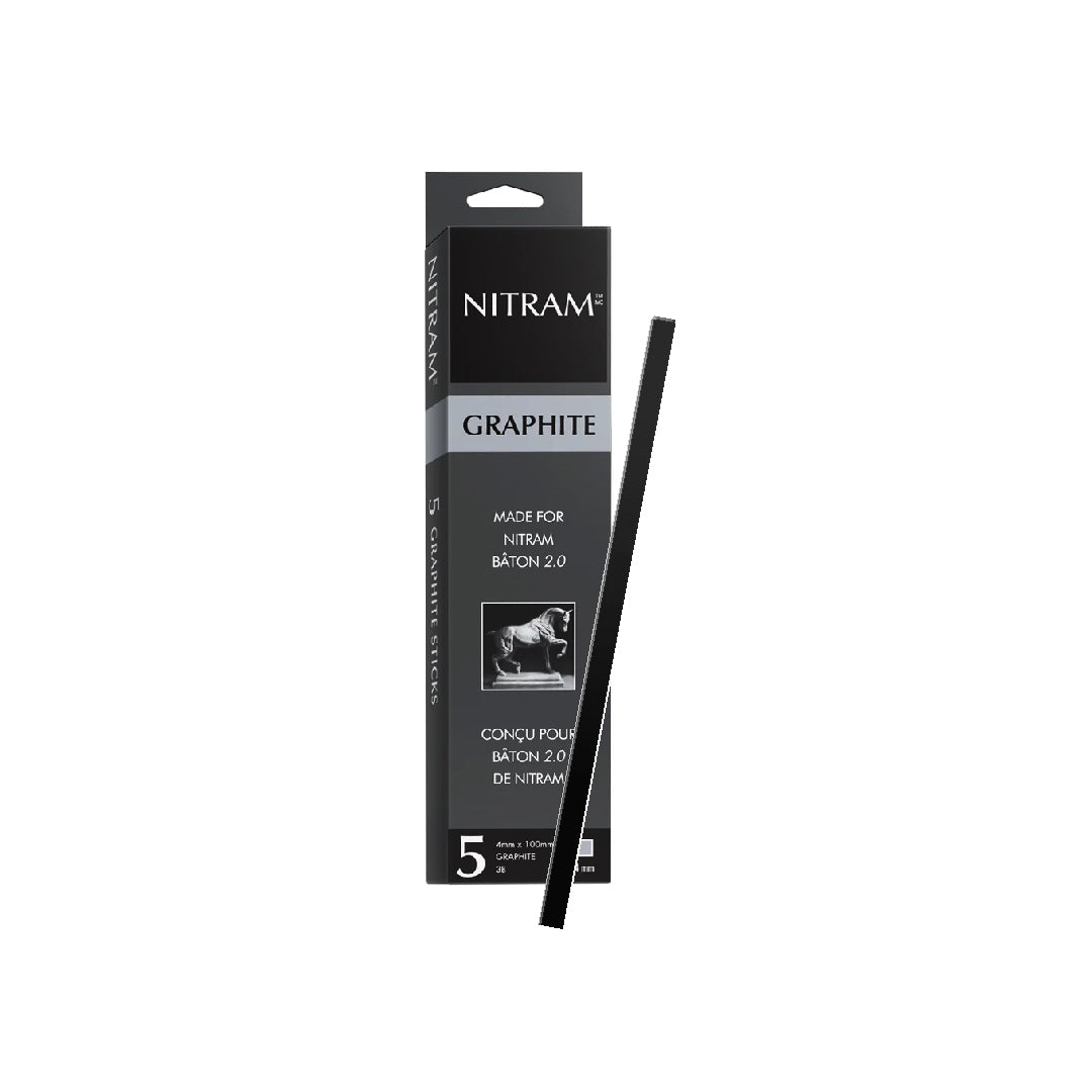 Nitram Graphite Refills 3B 4mm - Pack of 5 (700343)