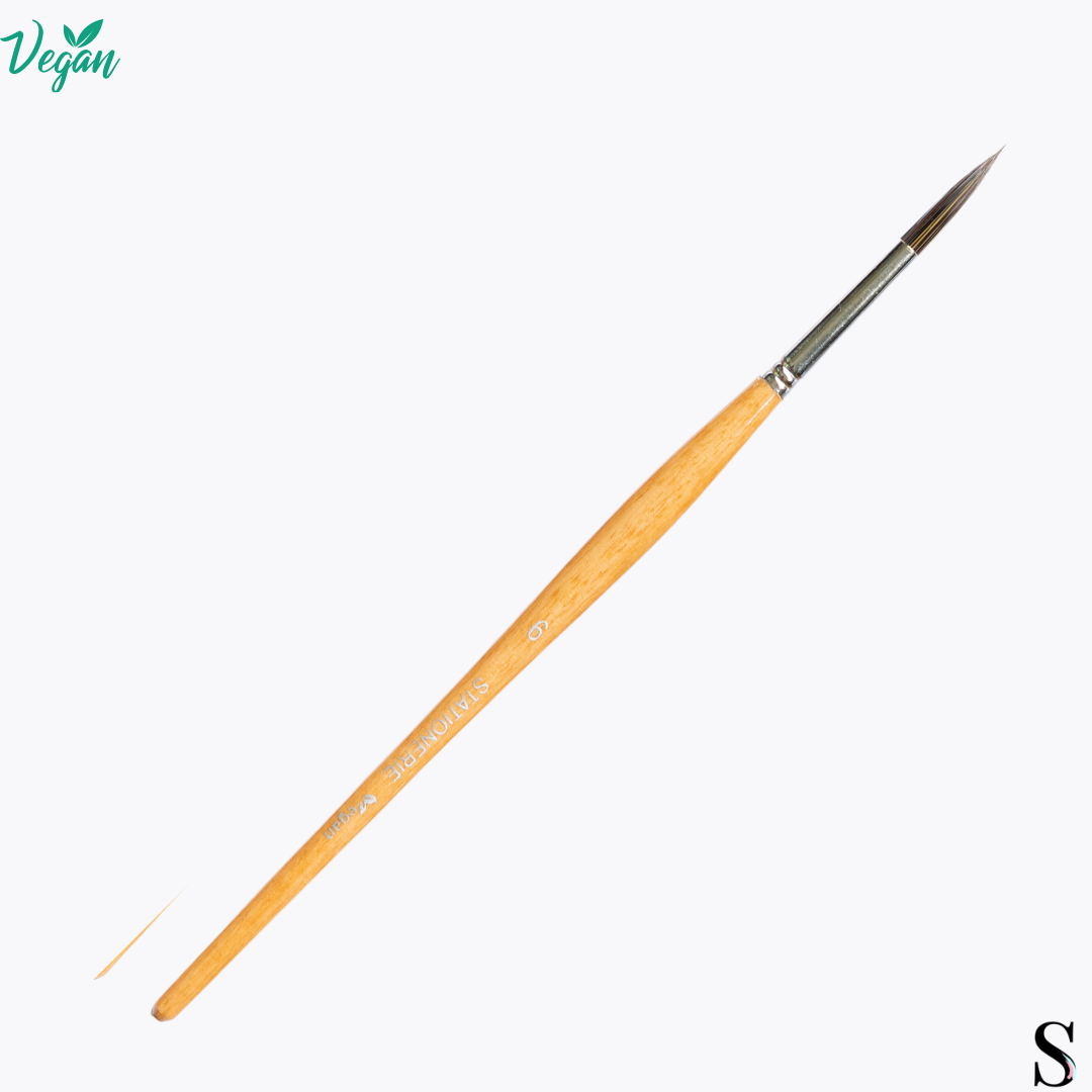 Stationerie Round Brush Single 6 (Handle Color May Differ)