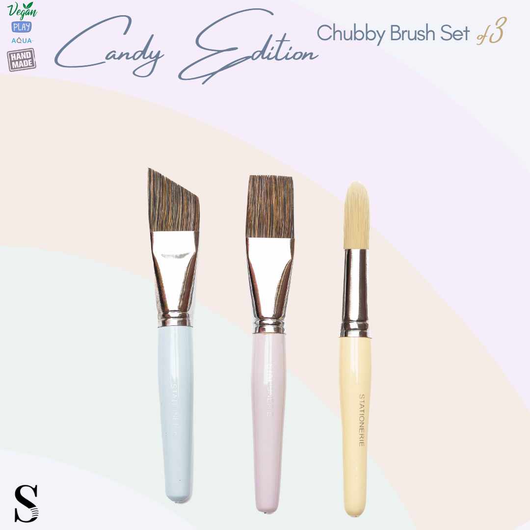 Stationerie Chubby Brushes | Ergonomically Designed for Kids & Multi Purpose Usage