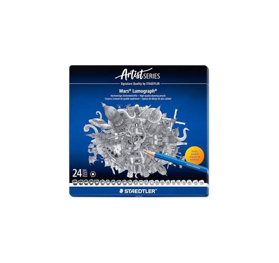 Staedtler Mars Lumograph Artist Pencil Set Pack of 24