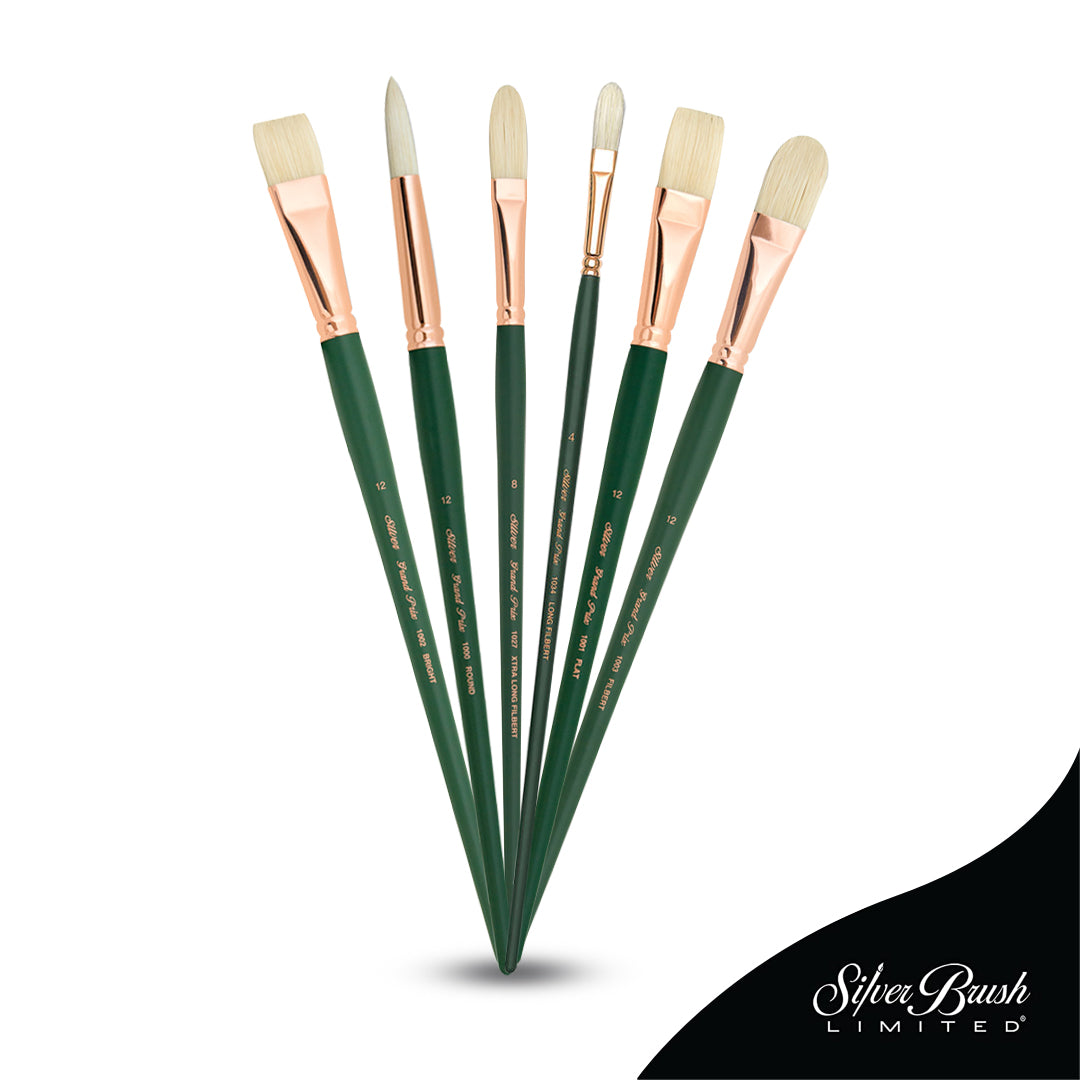 Silver Brush Grand Prix Hog Bristle Brushes Open Stock (1000, 1001, 1002, 1003, 1027, 1034, 1000S)