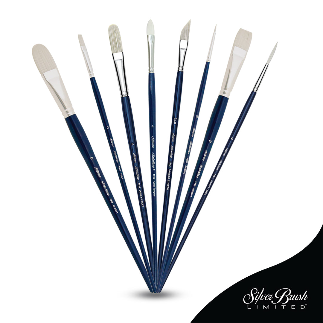 Silver Brush Bristlon® Stiff Synthetic Filament  Long Handle Brushes Open Stock (1900, 1901, 1902, 1903, 1907, 1910, 1912, 1934)