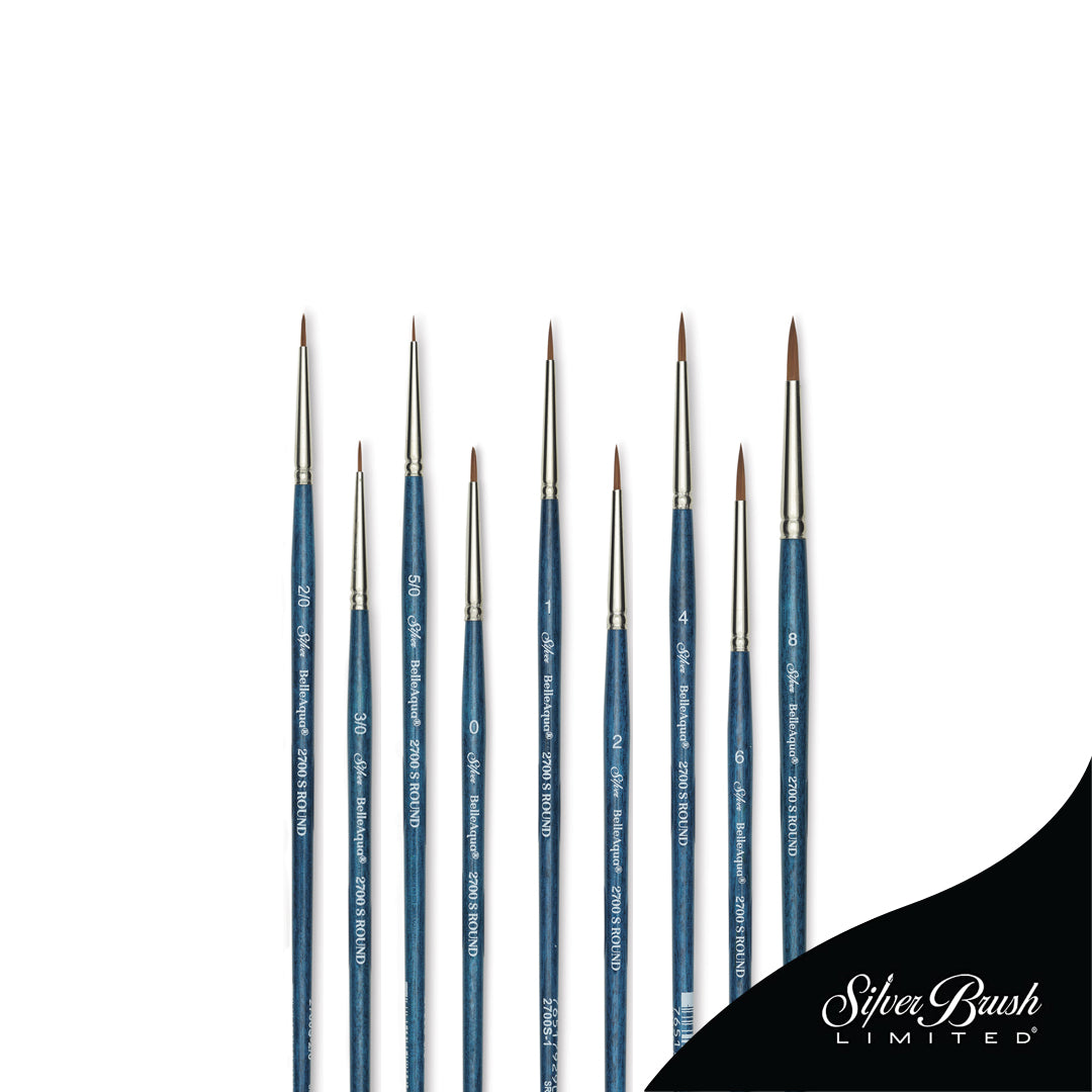 Silver Brush BelleAqua Brushes Open Stock (2700S, 2702S, 2703S, 2706S, 2707S, 2710S, 2711S, 2712S, 2715S, 2800ST, 2802ST, 2812ST)
