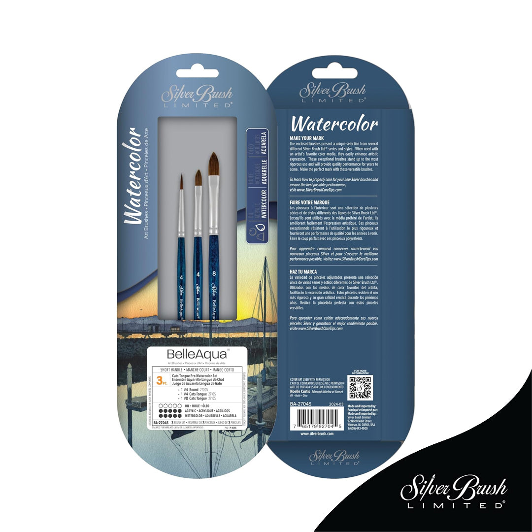Silver Brush Cats Tongue Pro Watercolor Set (BA-2704S)