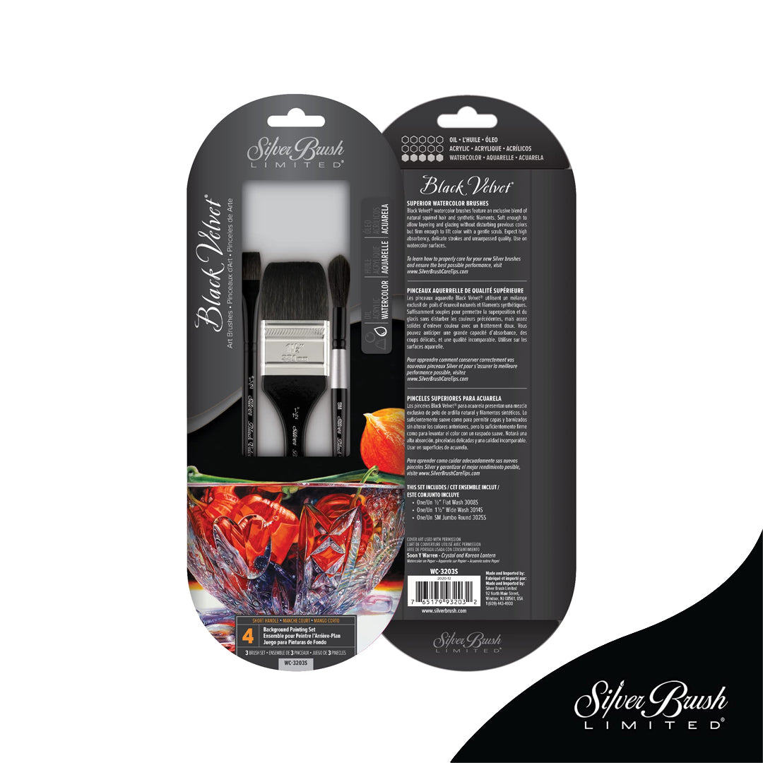 Silver Brush Limited WC-3203S Black Velvet Background Painting Set (WC-3203S)
