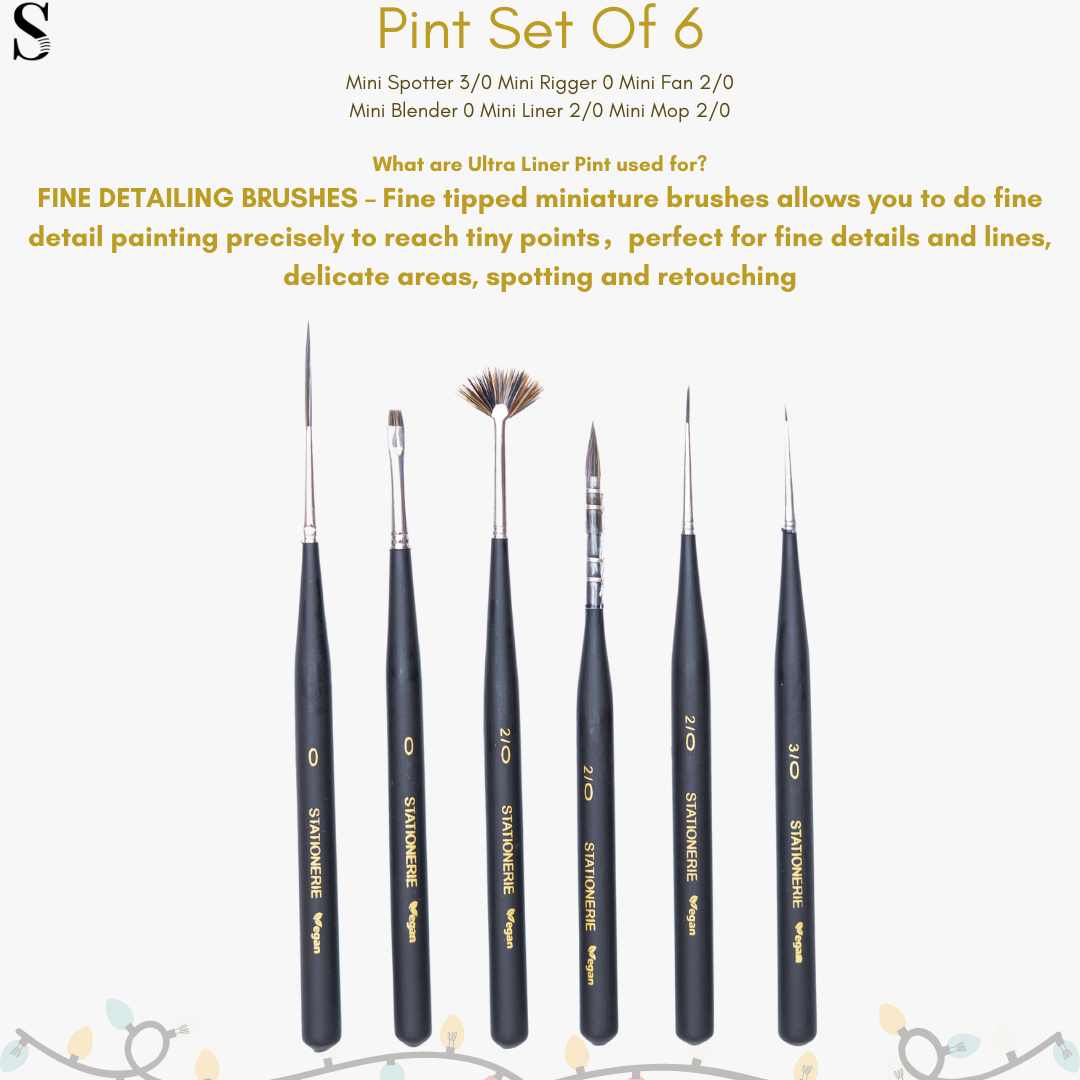 Stationerie UltraMini Pint Set Of 6 Phantom Matte Black Edition