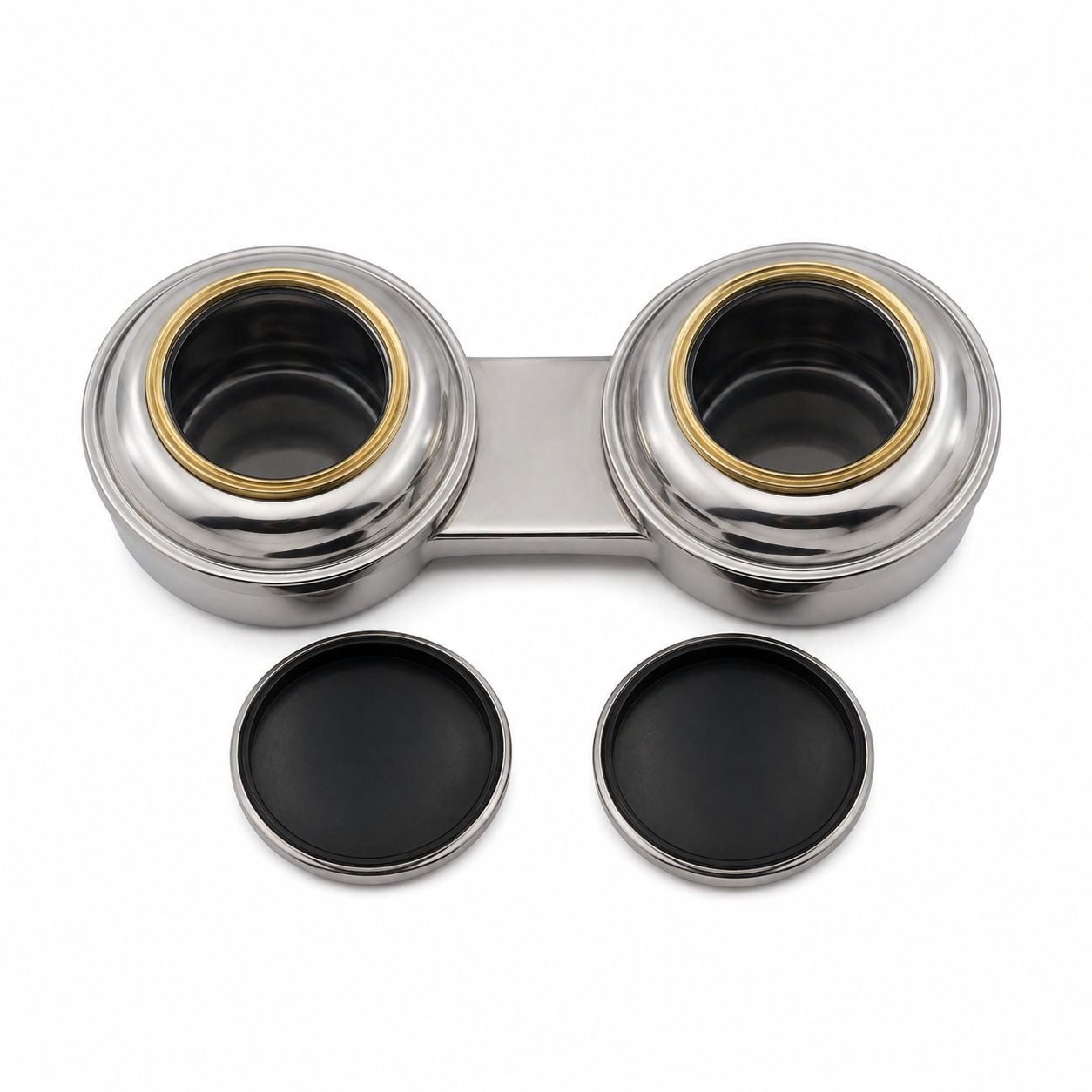 Stationerie Colour Dipper Heavy Body double-well metal artist palette cup with two lids