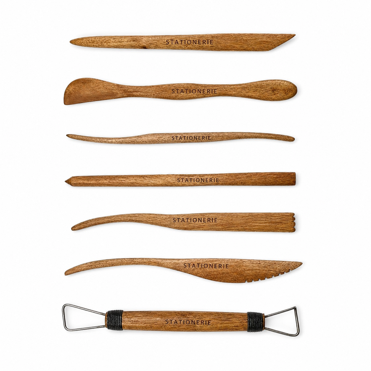 Stationerie Mini Clay Tools Set 7 with engraved branding