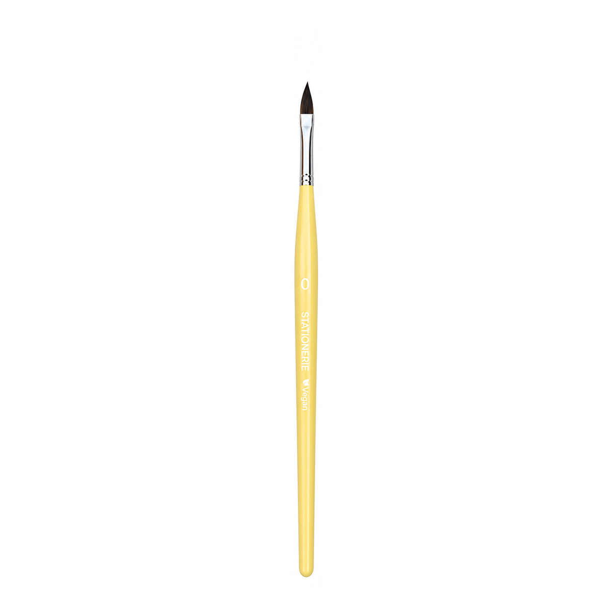 Stationerie Petal Triangle Brush size 0, single brush on white background