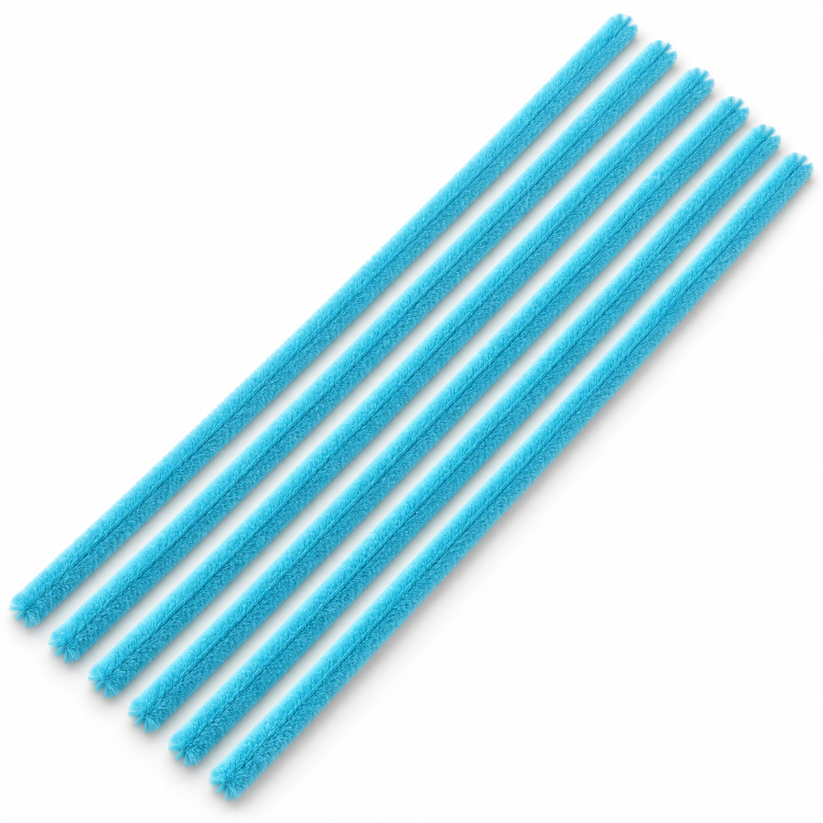 Aqua Blue chenille pipe cleaners – AI colour illustration