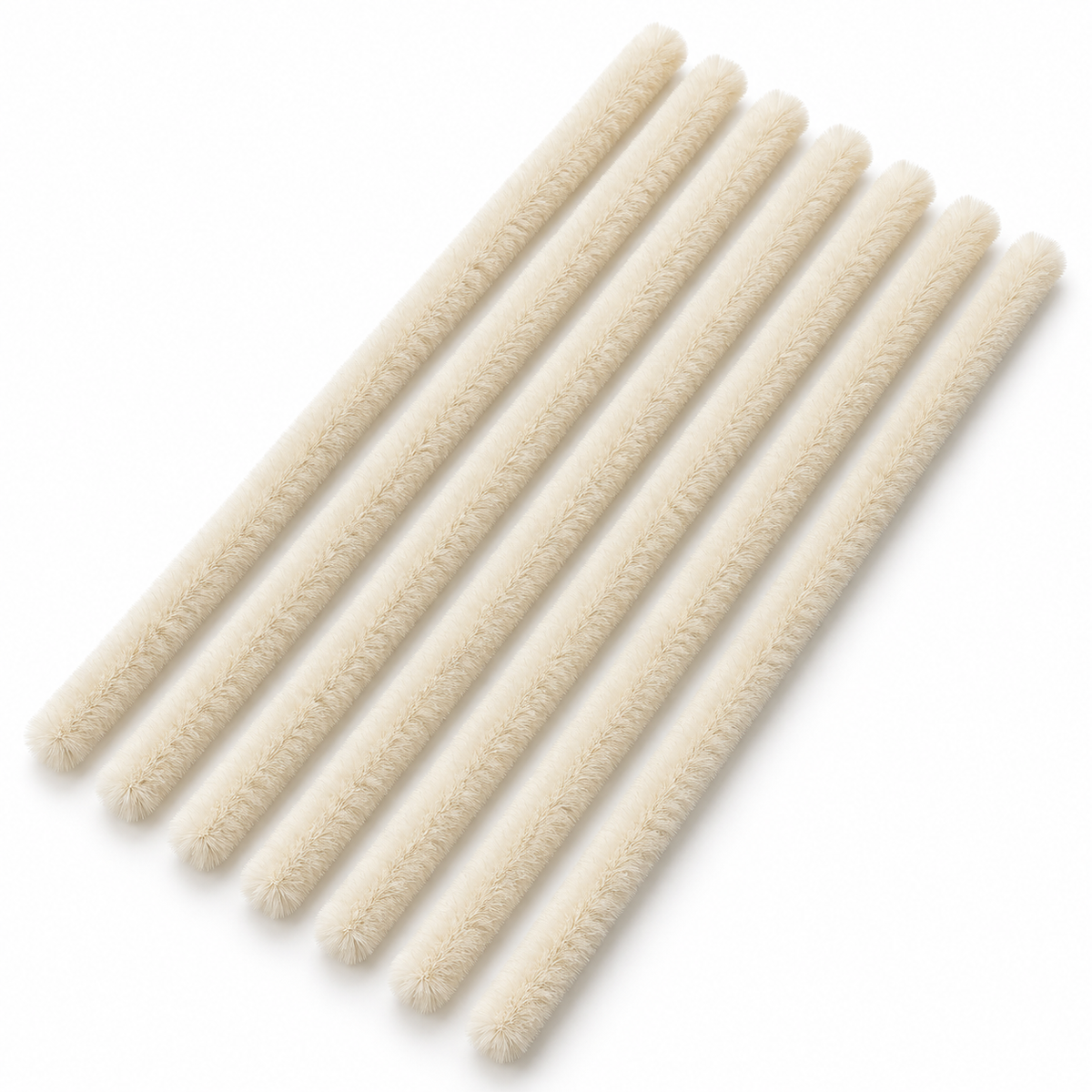 Cream chenille pipe cleaners – AI colour illustration