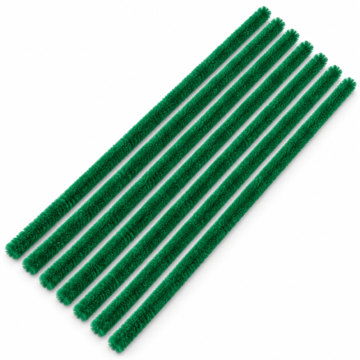 Emerald Green chenille pipe cleaners – AI colour illustration