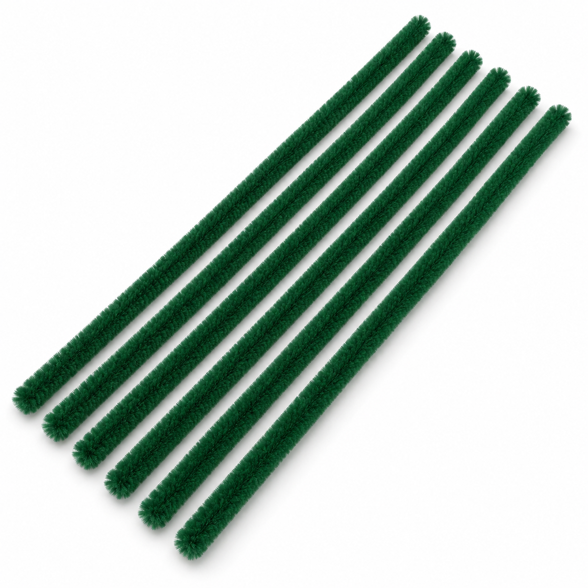 Forest Green chenille pipe cleaners – AI colour illustration