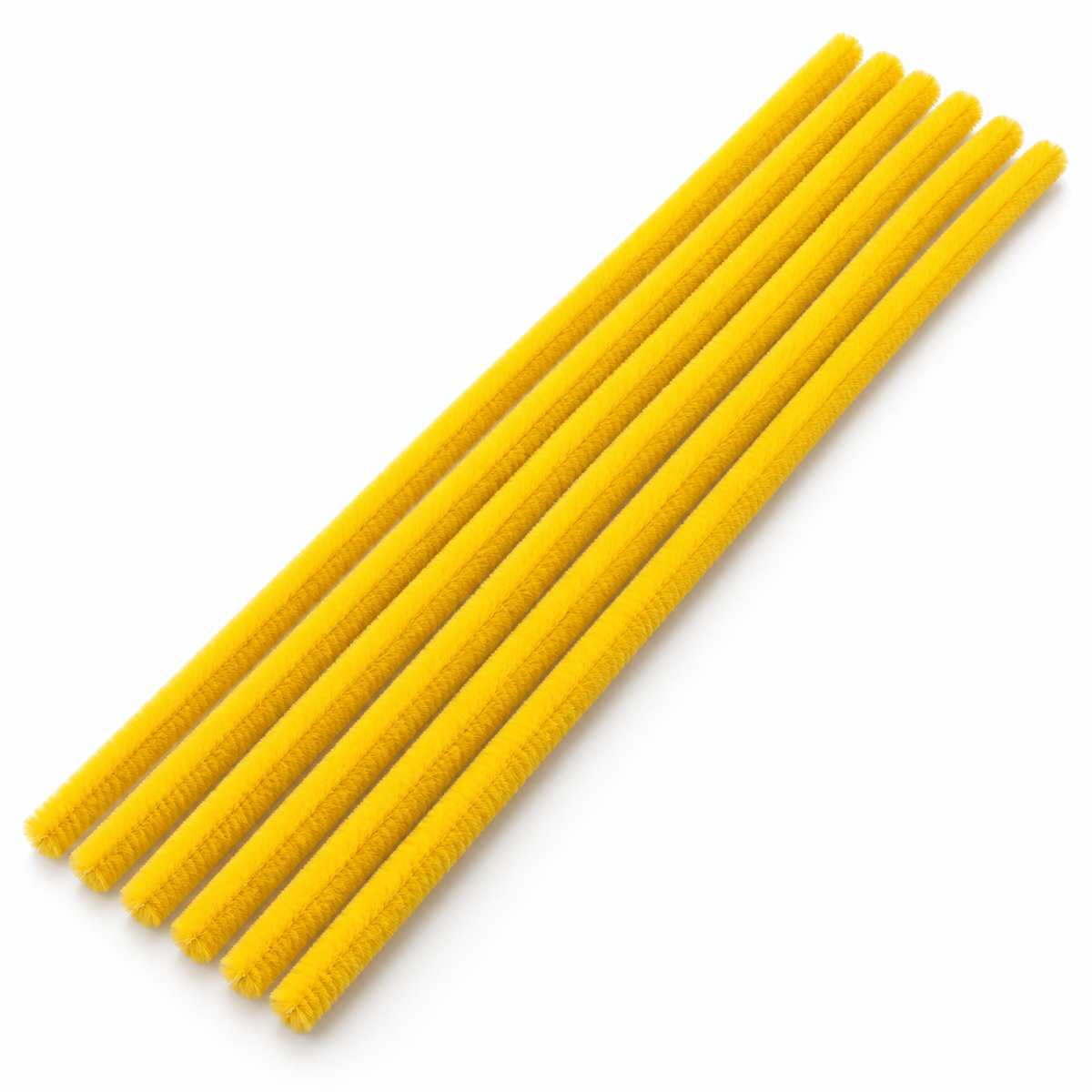 Golden Yellow chenille pipe cleaners – AI colour illustration