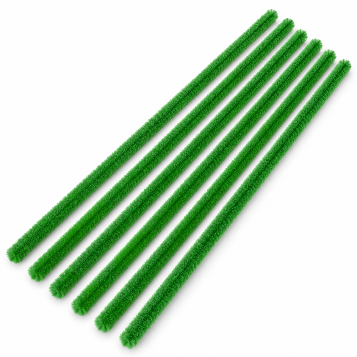 Leaf Green chenille pipe cleaners – AI colour illustration