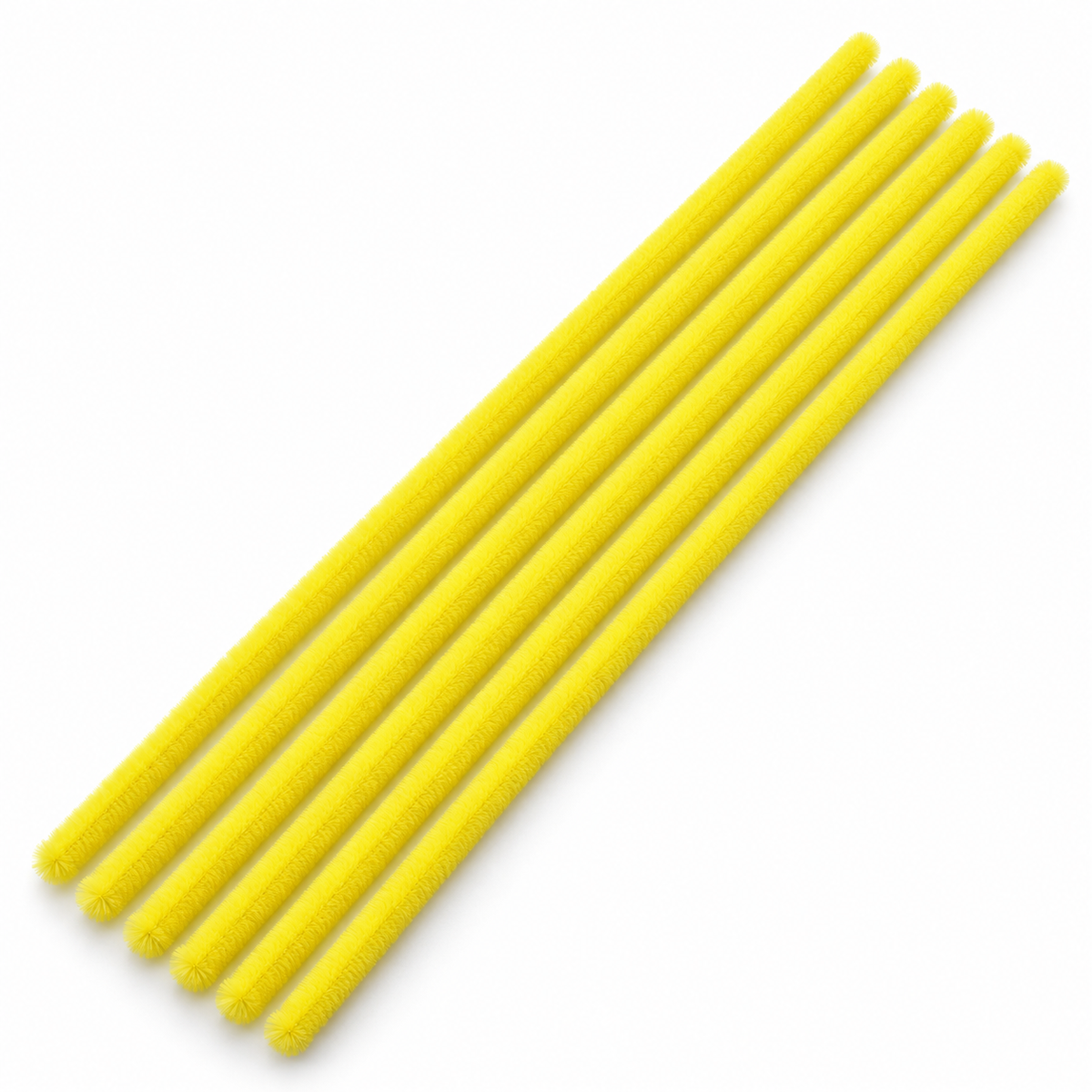 Lemon Yellow chenille pipe cleaners – AI colour illustration