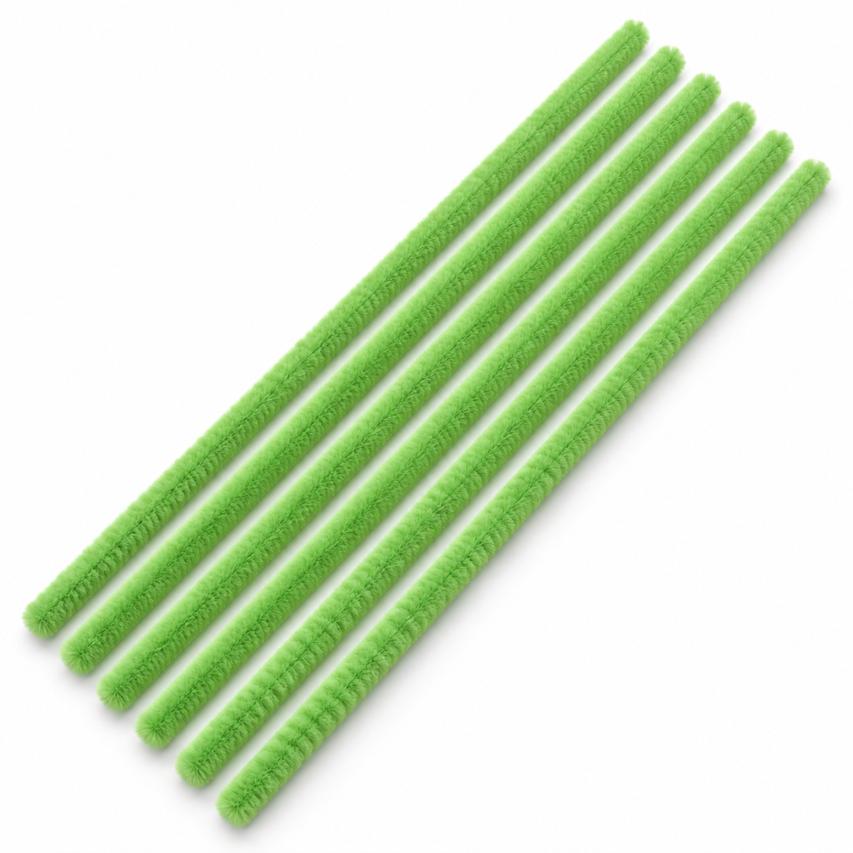 Light Green chenille pipe cleaners – AI colour illustration