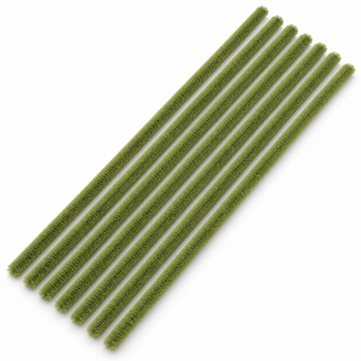 Light Olive chenille pipe cleaners – AI colour illustration