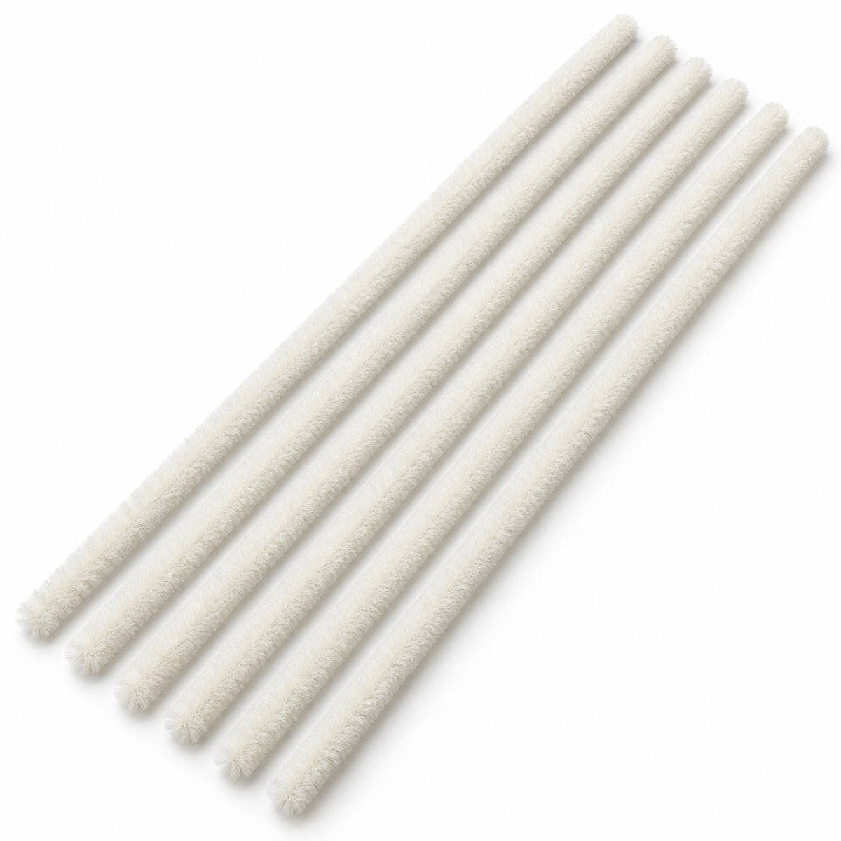 Off-white chenille pipe cleaners – AI colour illustration