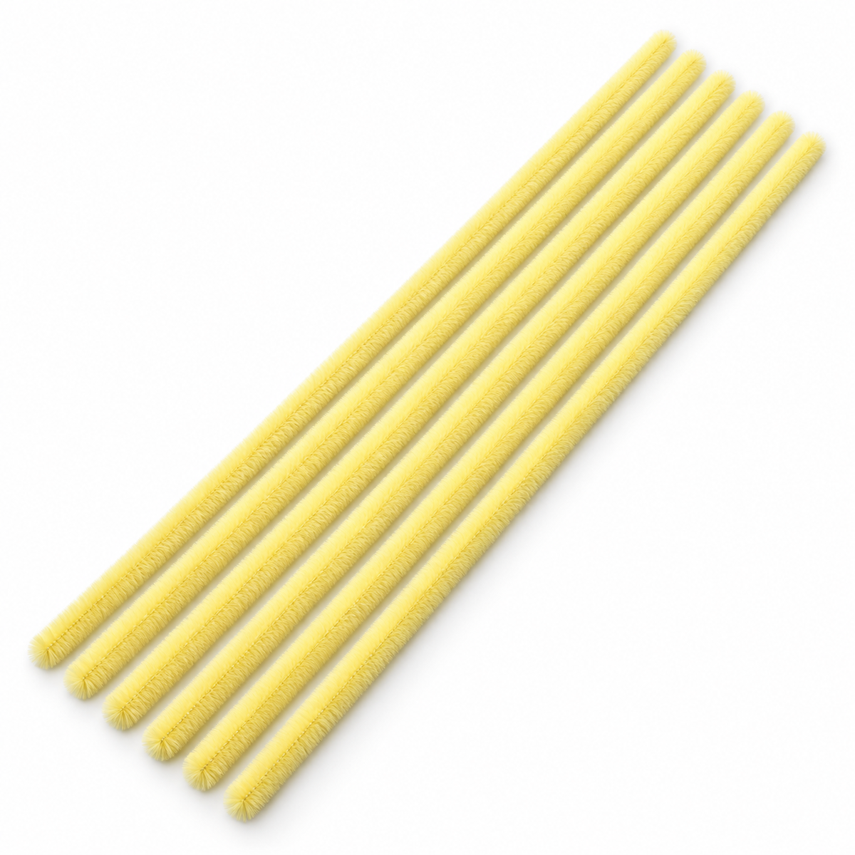 Pale Yellow chenille pipe cleaners – AI colour illustration