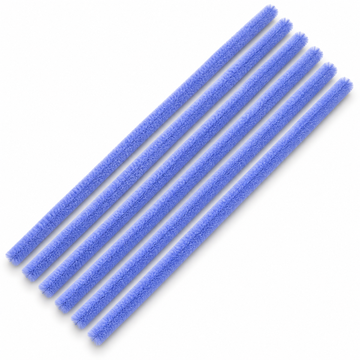 Periwinkle Blue chenille pipe cleaners – AI colour illustration