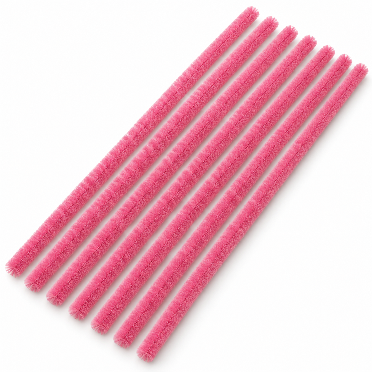 Rose Pink chenille pipe cleaners – AI colour illustration