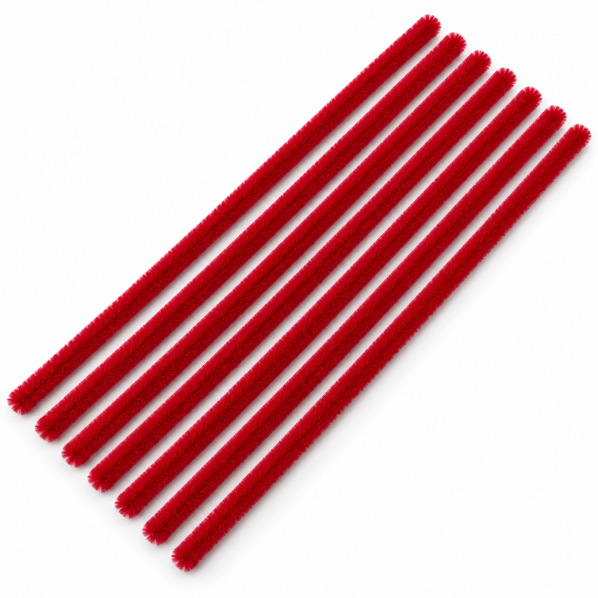Ruby Red chenille pipe cleaners – AI colour illustration
