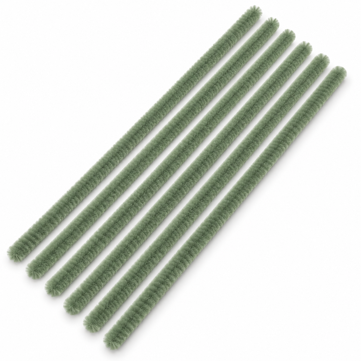 Sage Green chenille pipe cleaners – AI colour illustration