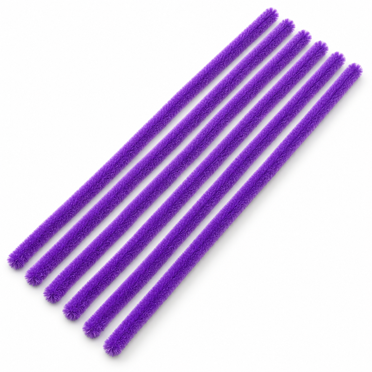 Violet chenille pipe cleaners – AI colour illustration