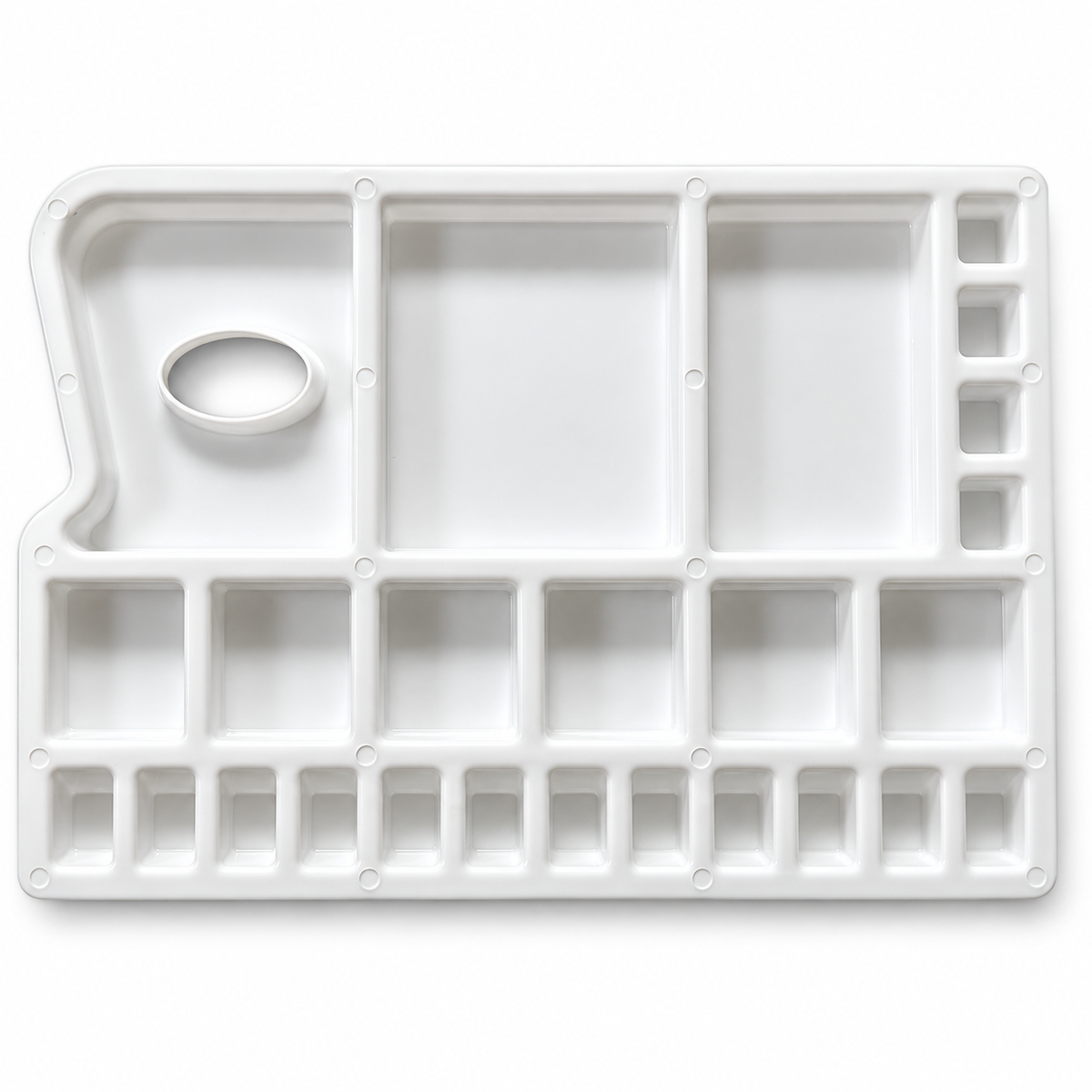 Stationerie Plastic Palette Thick Large, model 505, on a white background